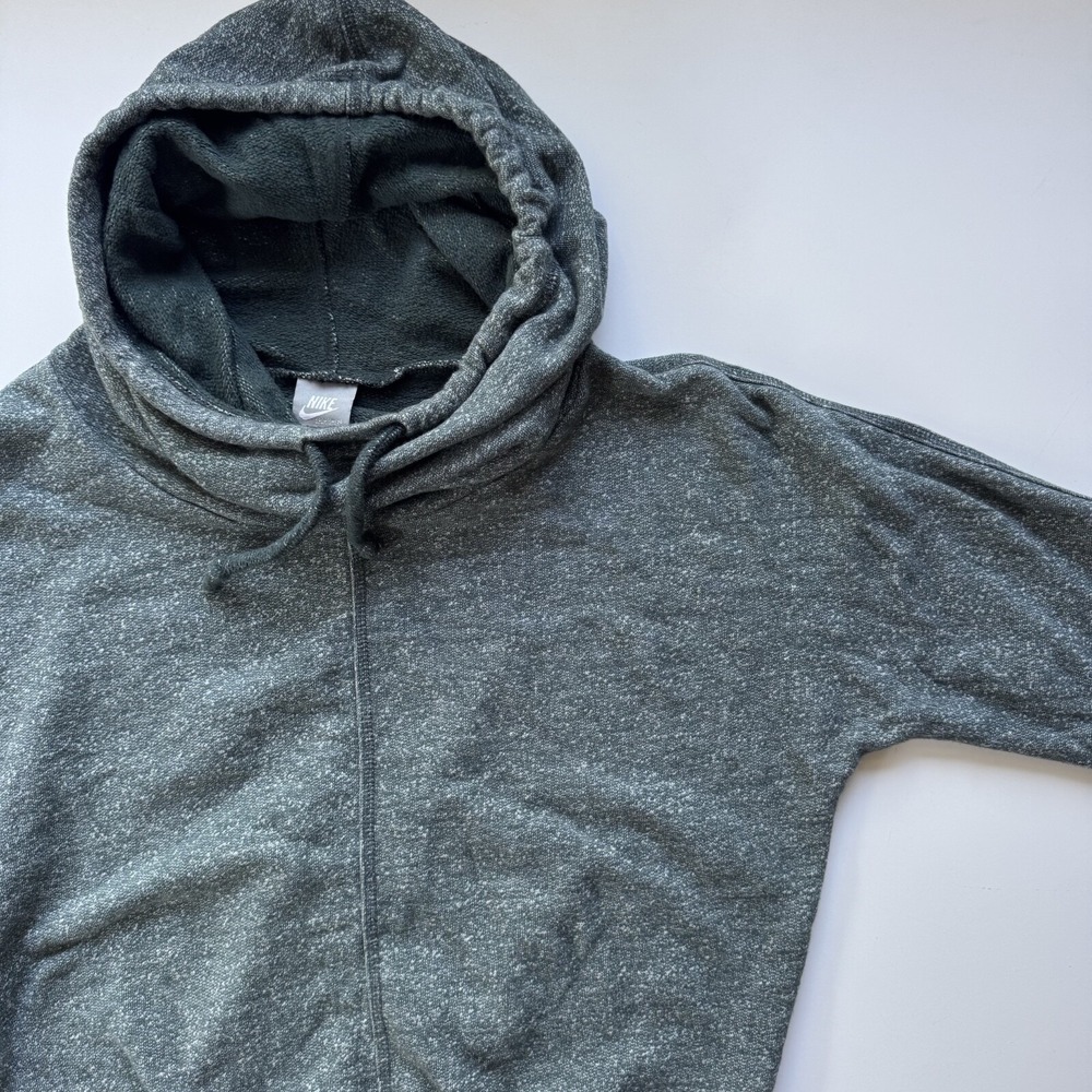 NIKE Stanton‎ Pullover Hoodie Sweatshirt Womens Medium Green Cowl Neck Batwing - Picture 3 of 13